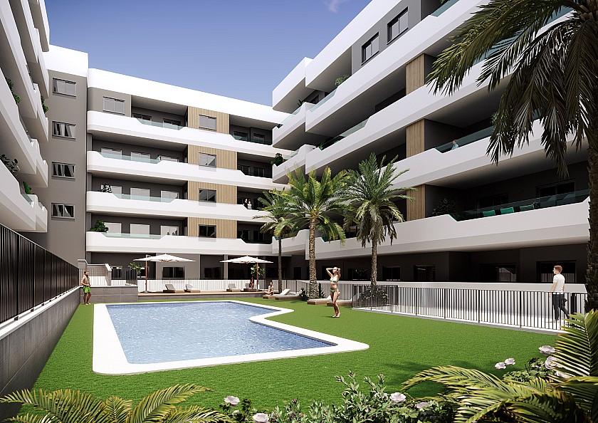 2 bedroom Apartments - solarium in Santa Pola in Vidando Estates