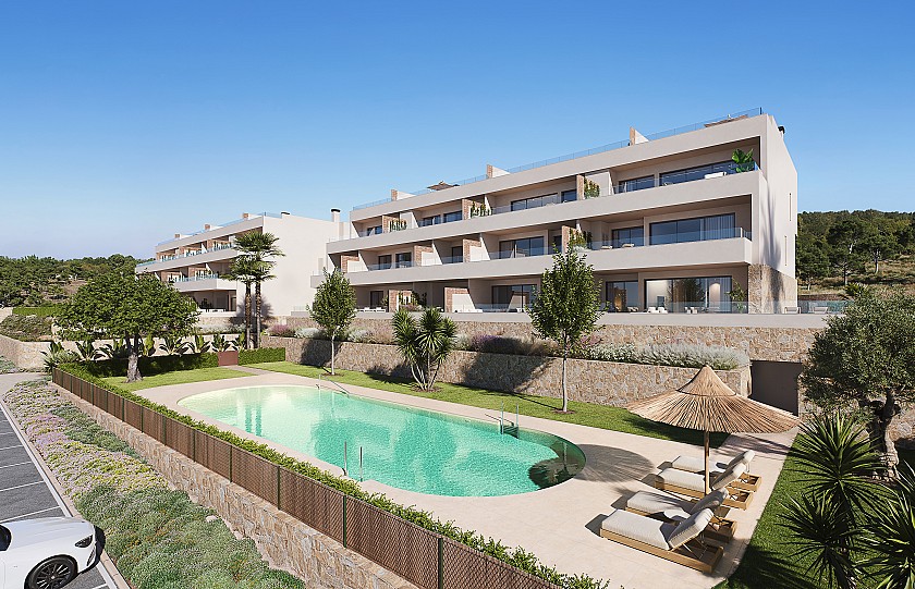 3 slaapkamer Appartement met terras in Las Colinas Golf in Vidando Estates