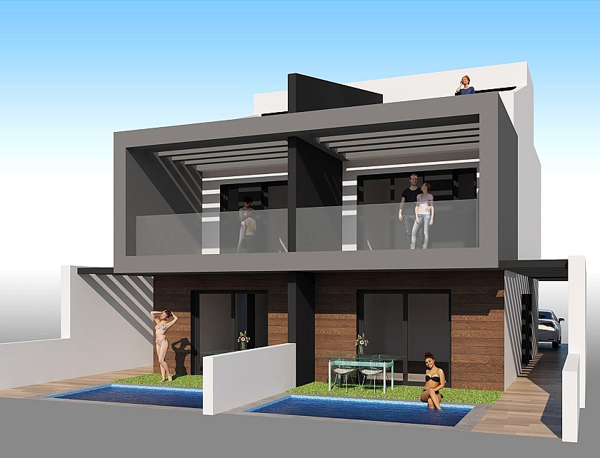 3 slaapkamer Geschakelde woningen in Santiago de la Ribera in Vidando Estates