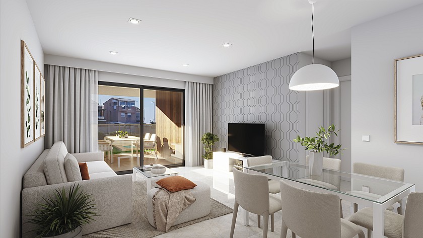 3 slaapkamer Appartement met tuin in Puerto de Mazarron - Vidando Estates