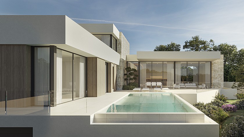 Villa in aanbouw met zeezicht in Moraira - Vidando Estates