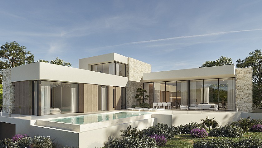 Villa in aanbouw met zeezicht in Moraira - Vidando Estates