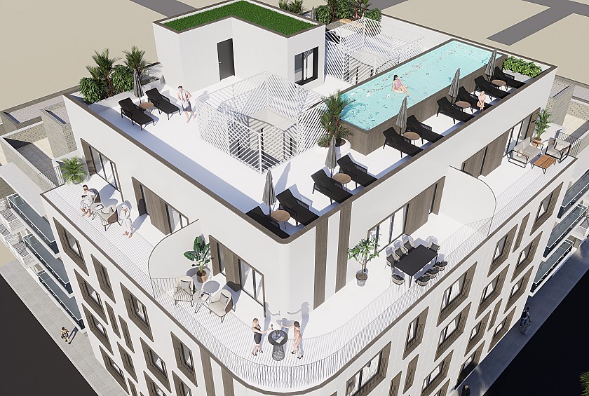 2 bedroom Apartments - solarium in Torrevieja in Vidando Estates
