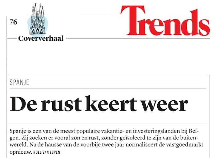 MedVilla in de pers als expert - Trends in Vidando Estates