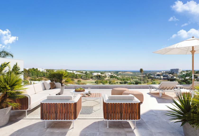 3 slaapkamer Appartement met terras in Las Colinas Golf - Vidando Estates
